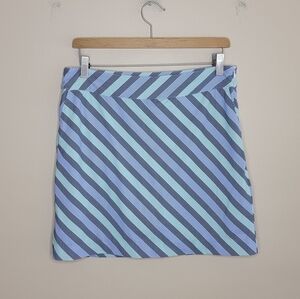 Fairway & Greene | Green Blue Diagonal Striped Golf Skort Size 4